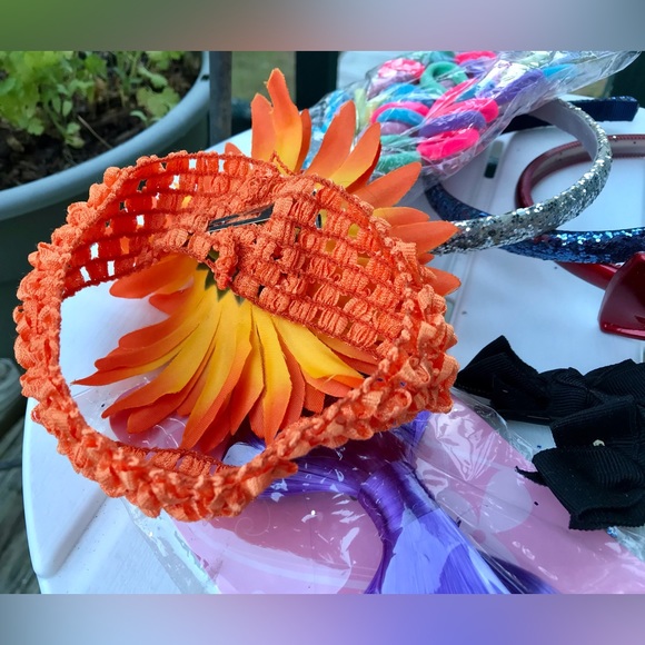 Lot GYMBOREE HARAJUKU HaIr Barrett Headbands Clips Purple Fake Hair Piece - Picture 7 of 10